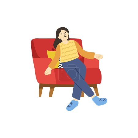 Illustration for Illustration of people tried and relaxing on chair - Royalty Free Image