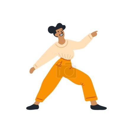 Illustration for Isolate illustration of a woman dancing - Royalty Free Image