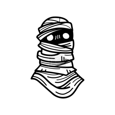 Illustration for Isolate mummy character on background - Royalty Free Image