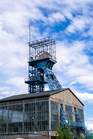 shaft tower of a hard coal mine in Silesia Polan