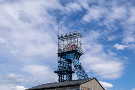 shaft tower of a hard coal mine in Silesia Poland