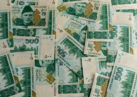 Foto de Pakistán 500 cientos de billetes de banco dinero fondo - Imagen libre de derechos