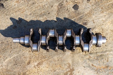 Photo for Crankshaft for four cylinders truck or pickup engine - Royalty Free Image
