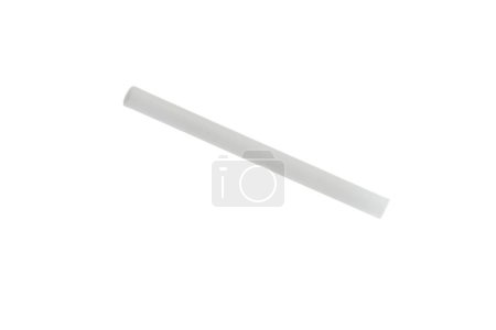 Photo for Small white piece of pipe on isolated white background - Royalty Free Image