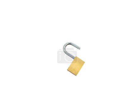 Photo for Unlocked padlock on white isolated background - Royalty Free Image