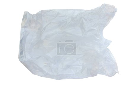 Clear plastic bag isolated on white background