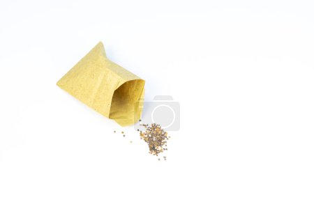 Photo for Rokect salad rucola seeds isolated on a white background - Royalty Free Image