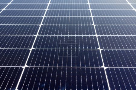 Closeup of a solar panels. Reducing carbon footprints with solar panels.