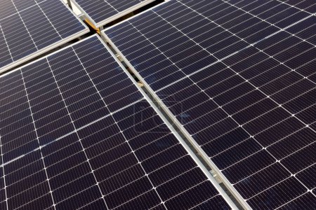 Solar panels for a renewable energy closeup