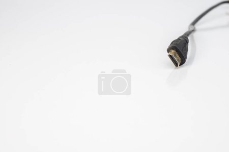 HDMI cable connector isolated on white background.
