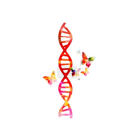 Illustration for Abstract colorful vector illustration of DNA - Royalty Free Image