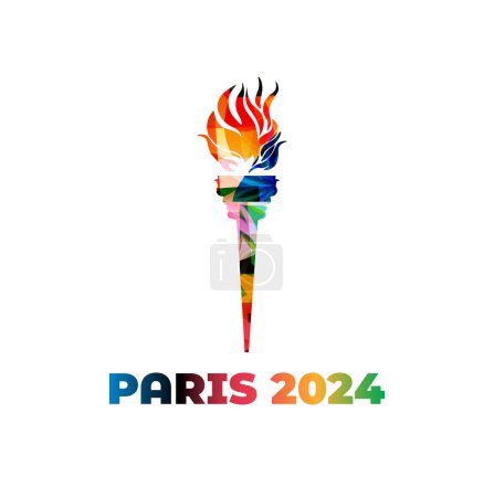 Illustration for Paris 2024 olympic Games in France, Europe - Royalty Free Image