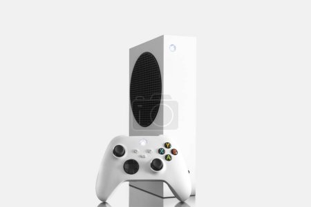 Téléchargez les photos : Xbox Series S avec manette, 4 Nov, 2022, Sao Paulo, Brésil. - en image libre de droit