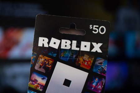 Photo for Roblox Card $50, 11 Jan, 2023, Sao Paulo, Brazil. - Royalty Free Image