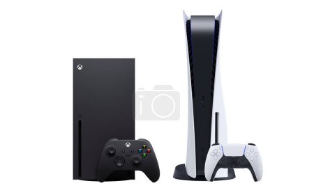 Photo for Playstation 5 and Xbox Series X for Cropping 3D illustration - Royalty Free Image