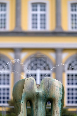 Photo for Bonn, Germany - May 22, 2023 : Close up view of a fountain at the botanical garden of Poppelsdorf Bonn Germany - Royalty Free Image