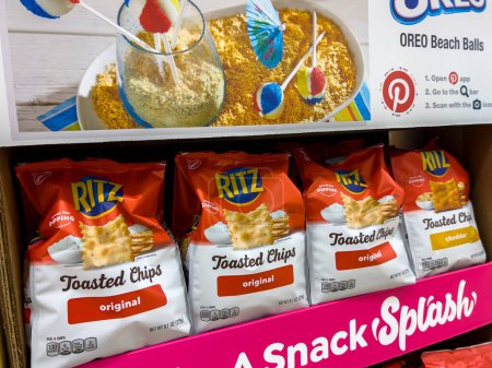 Photo for Seattle, WA USA - circa August 2022: Close up view of Ritz toasted chips for sale inside a Safeway grocery store. - Royalty Free Image