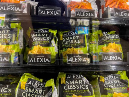 Photo for Seattle, WA USA - circa November 2022: Close up view of Alexia frozen french fries for sale inside a grocery store. - Royalty Free Image
