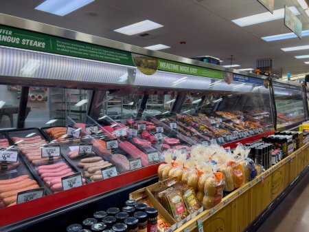 Photo for Mill Creek, WA USA - circa December 2022: Close up view of fresh meat products for sale inside a Sprouts Market. - Royalty Free Image