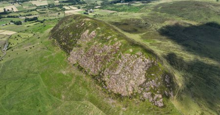 Photo for Aerial view of Slemish Mountain County Antrim Northern Ireland Slemish hill where St Patrick worked as a boy - Royalty Free Image