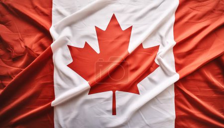 orgullo de la bandera del mundo o juegos olímpicos o el concepto olímpico de una bandera del país Canadá con hoja de arce rojo, aislado con colores y diseño, textura