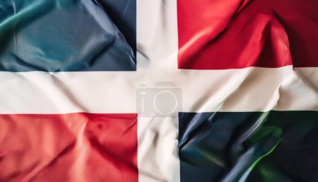 orgullo de la bandera del mundo o juegos olímpicos o el concepto olímpico de una bandera del país República Dominicana, Aislado con colores y diseño, textura