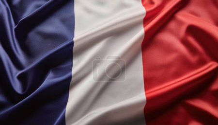 orgullo de la bandera del mundo o juegos olímpicos o el concepto olímpico de una bandera del país Francia con barras verticales azules, blancas y rojas, aisladas con colores y diseño, textura