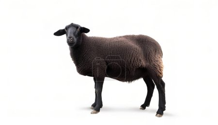 mental health concept of a black sheep is an idiom that describes a member of a group who is different from the rest, especially a family member who does not fit in. isolated on white background
