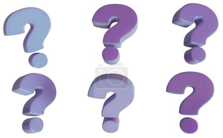 Photo for Question mark with a white background, 3d rendering - Royalty Free Image