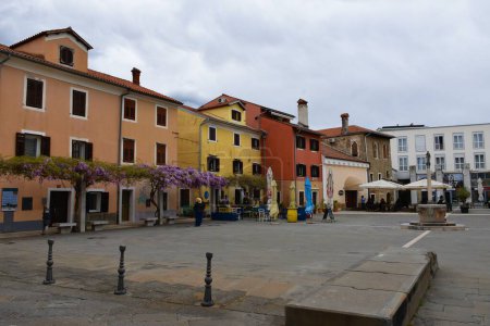 Photo for Koper, Slovenia - April 16 2023: Carpaccio square in the town of Koper in Slovenia - Royalty Free Image