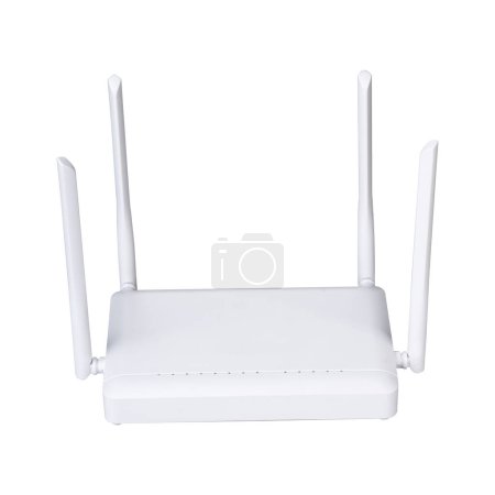 Téléchargez les photos : Routeur WiFi sans fil isolé sur fond blanc - en image libre de droit