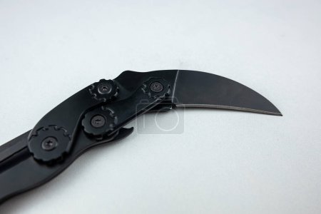 Photo for Fixed blade tactical combat knife isolated on white background. military concept - Royalty Free Image
