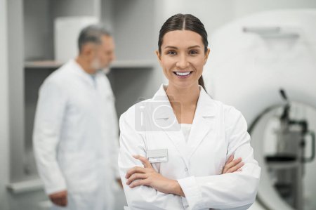 Photo for Healthcare and medicine. Medical personnel in lab coats at work - Royalty Free Image
