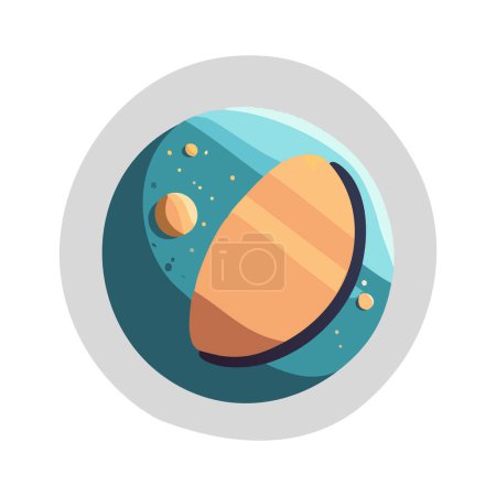 Space planet flat icon vector