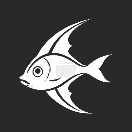 Fish icon, vector illustration.