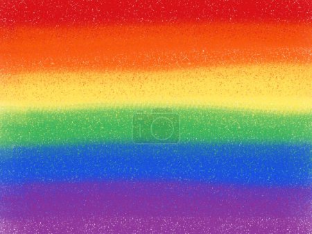 Foto de Rainbow watercolor hand draw illustration , for creative design tag, print, textile, paper, label, text, poster, banner. Colored like red, orange, yellow, green, blue, violet - Imagen libre de derechos