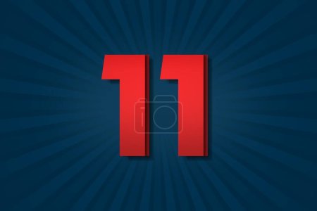 11 eleven Number count template poster design background label. award anniversary