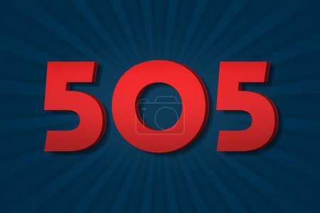 Photo for 505 five hundred and five Number count template poster design background label. award - Royalty Free Image
