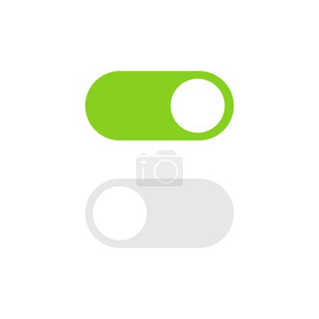 Illustration for On and Off icon vector. Computer icon power conrol switch for web and app - Royalty Free Image