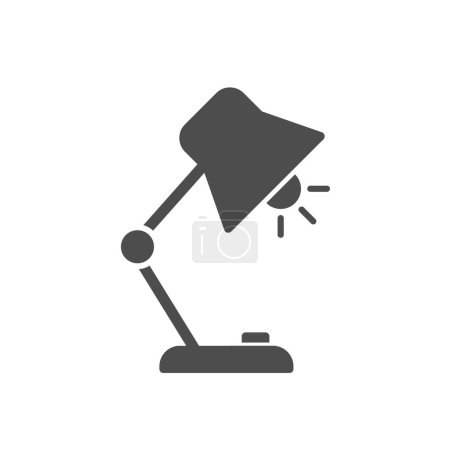 Ilustración de Lámpara de mesa silueta vector icono aislado sobre fondo blanco. escritorio de lectura icono de los muebles de la lámpara para la web, aplicaciones móviles, ui diseño e impresión - Imagen libre de derechos