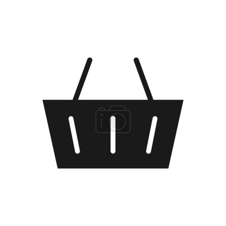 Ilustración de Cesta de compra icono de vector glifo aislado. Cesta de la compra icono de vector de stock para la web, aplicación móvil y ui diseño - Imagen libre de derechos
