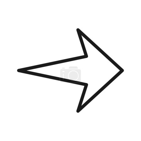right arrow outline vector icon