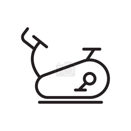 Stationary Bike outline vector icon isolated on white background. Stationary Bike line icon for web, mobile and ui design
