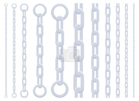 Ilustración del diseño del vector de cadena aislada sobre fondo blanco