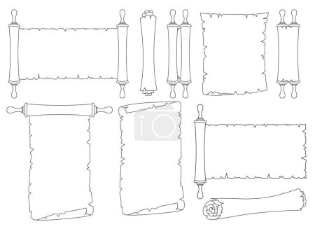 Illustration for Old scroll vector design illustration isolated on white background - Royalty Free Image