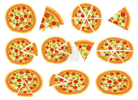 Illustration for Pizza vector design illustration isolated on white background - Royalty Free Image