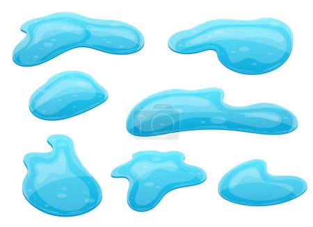 Illustration for Liquid water puddle vector design illustration isolated on white background - Royalty Free Image