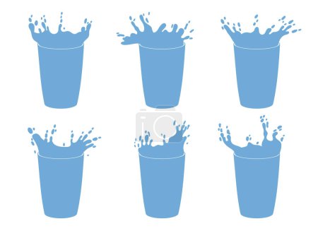 Ilustración de Salpicadura de agua en el diseño de vectores de vidrio ilustración aislada sobre fondo - Imagen libre de derechos