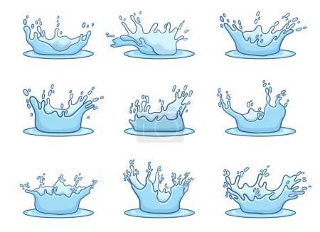 Ilustración de Diseño vectorial de salpicaduras de agua ilustración aislada sobre fondo - Imagen libre de derechos