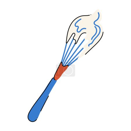 Whisk for whipping cream. Pastry element. Tool for preparing cream, cakes. Whisk for cake preparation